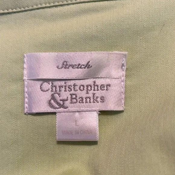 CHRISTOPHER & BANKS Womens green snap up jacket size Large - Picture 8 of 13